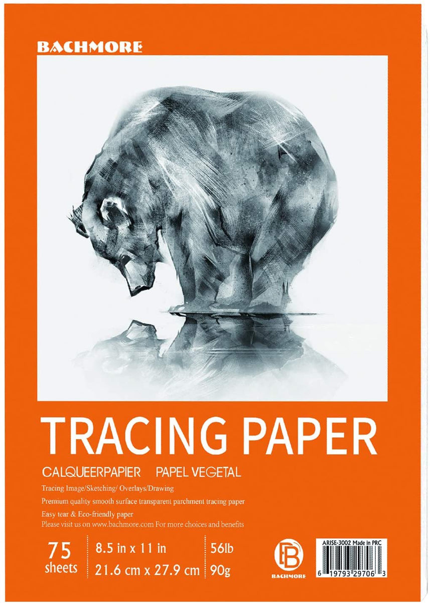  Tracing Paper, 100 Sheets Tracing Paper, 8.5 x11 inches Artist  Tracing Paper for Pencil Marker Ink, Lightweight White Translucent A4 Size  Clear Paper for Sketching Drawing