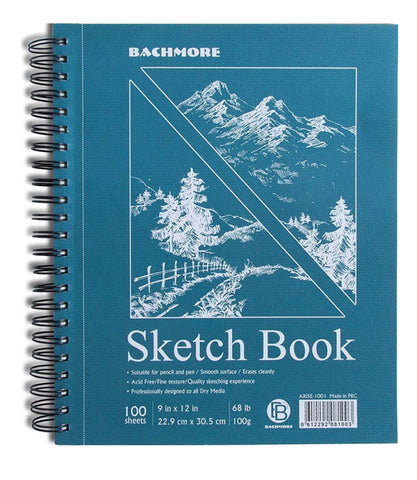 Sketch Pad, Sketch Book (12 Pack), Drawing Pad, Sketchbook for Drawing, Art Sketchbook, 9 x 12 Top Spiral Bound, Left & Right Handed, Perforated