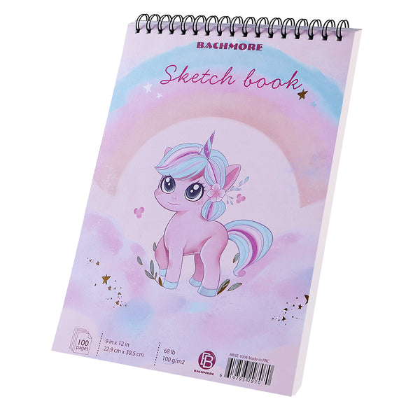 Unicorn Sketchbook: Large Plain Paper Sketchpad with Cute Unicorn Coloring  Sheets. Great as Drawing Pad for Kids Easel with Blank Paper to (Paperback)