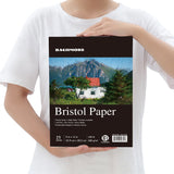 Bachmore Bristol Paper 9 X 12 inches Smooth Pad 105lb/280gsm 25 Sheets