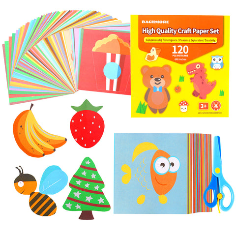 LNKOO Colorful Origami Paper Kit Kids 152Sheets Double Sided Guiding Color  Booklet Great Value Gift Box for Children Kids Ages 3+